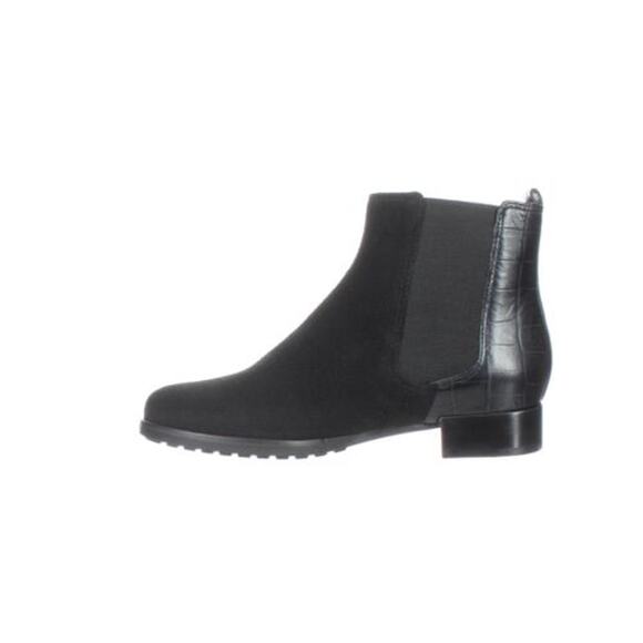 Womens Boots Marc Joseph  Union Sq Black Suede/Crocodile Chelsea  Size 6.5 - Picture 3 of 5